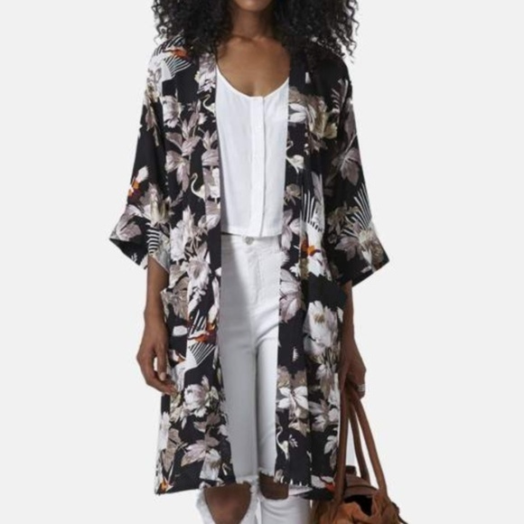 Topshop Sweaters - Topshop floral kimono cardigan